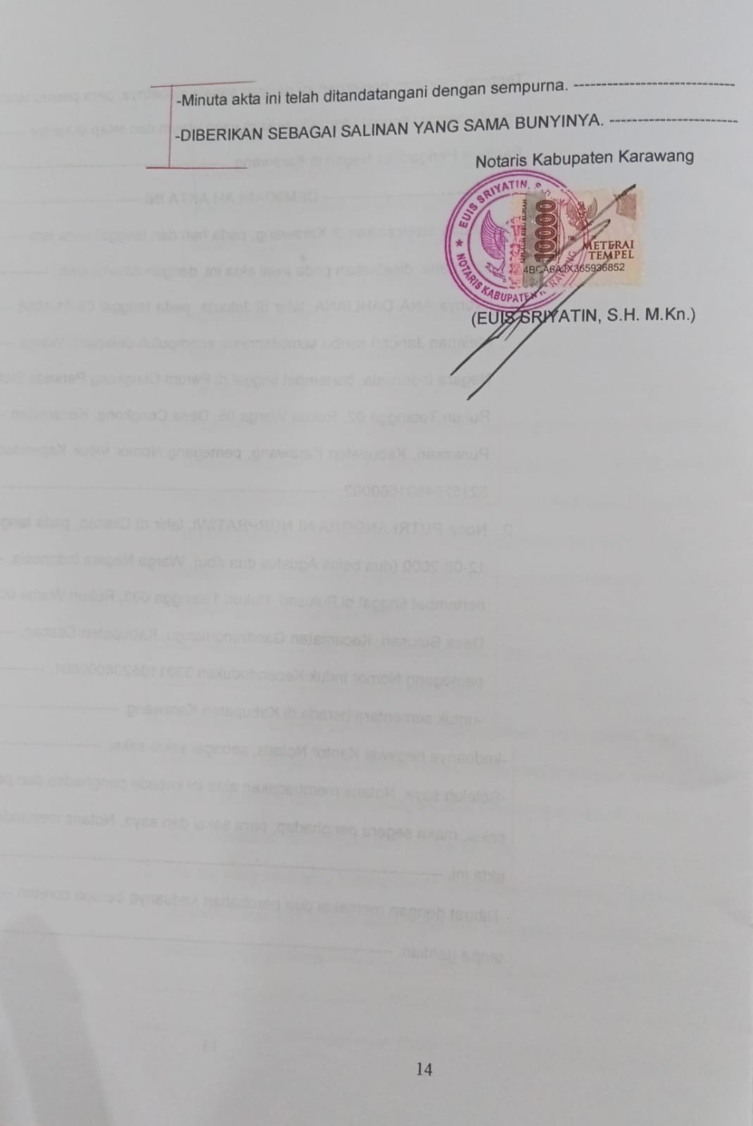 AKTA CV (Lampiran 7)