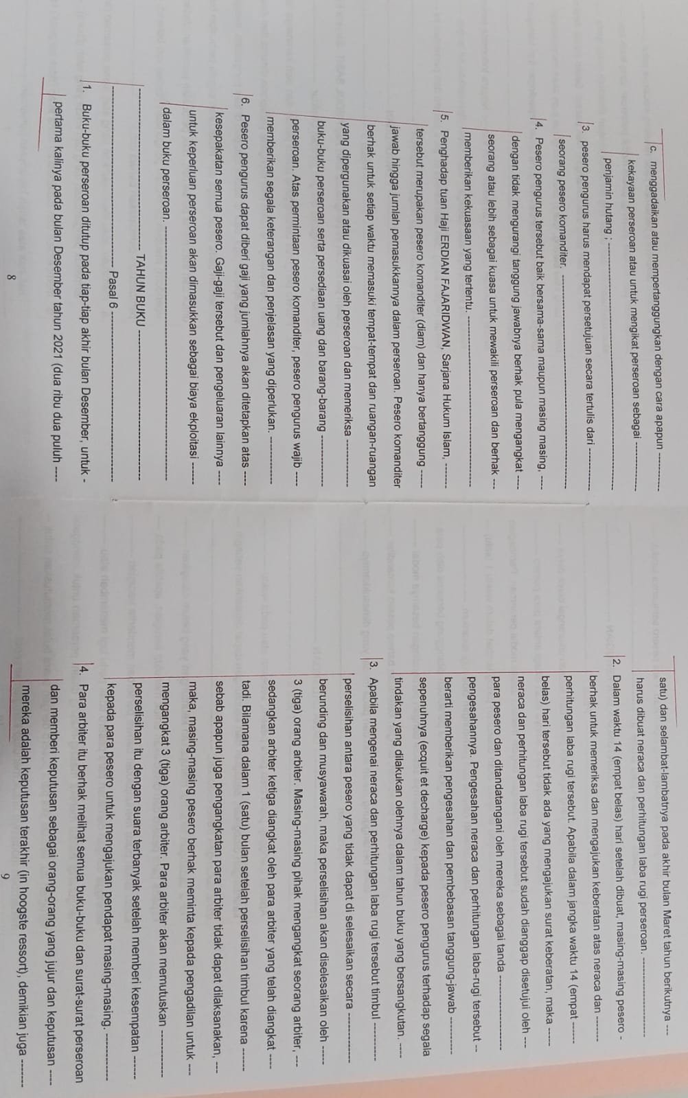 AKTA CV (Lampiran 5)